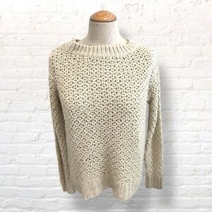 Joe Fresh Women's Beige Loose Knit Sweater